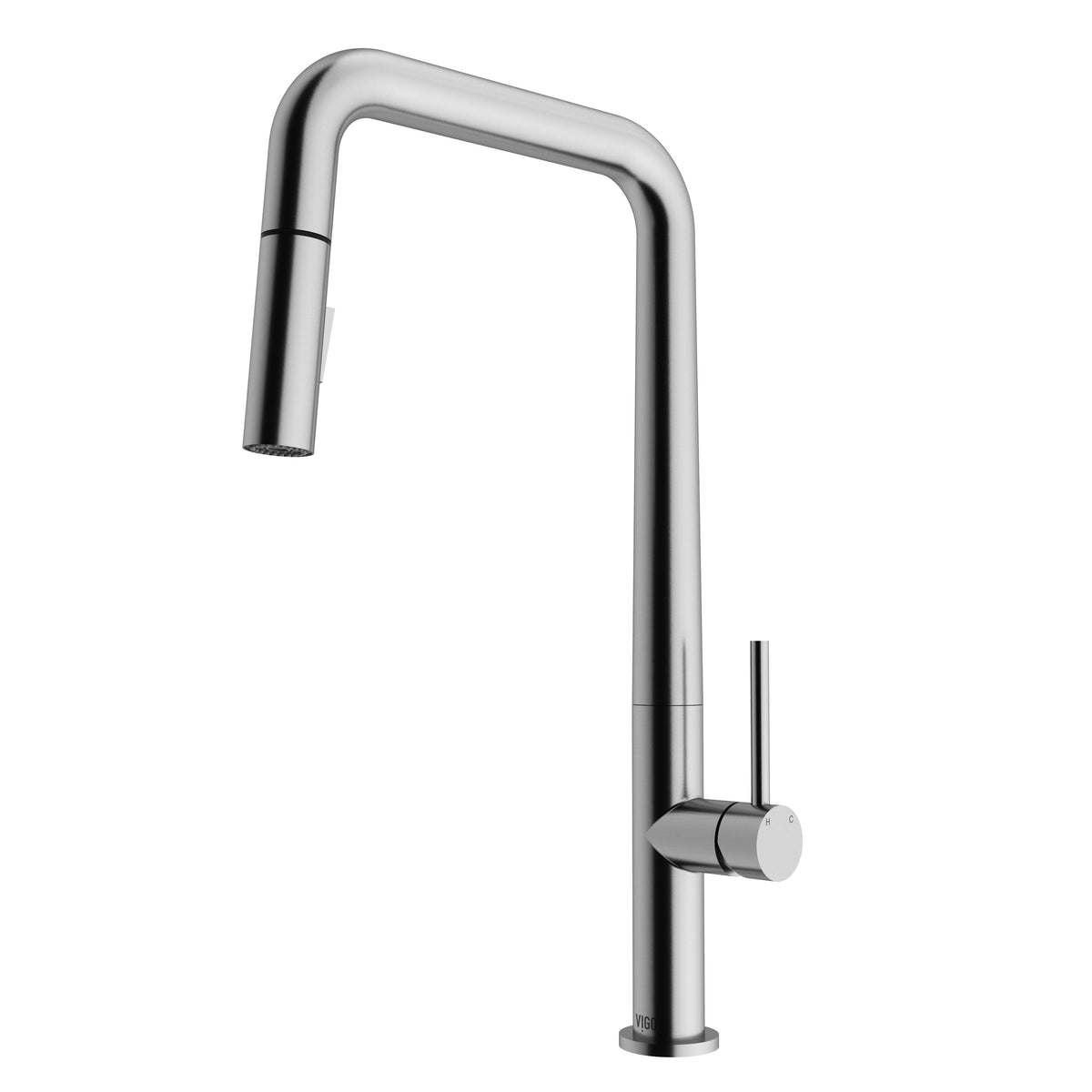 Deck mount kitchen faucet with pull-down sprayer and dual-mode spray function