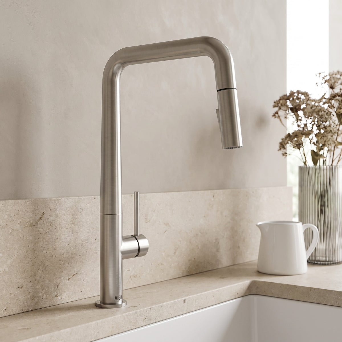 Parsons Single Handle Pull-Down Sprayer Kitchen Faucet