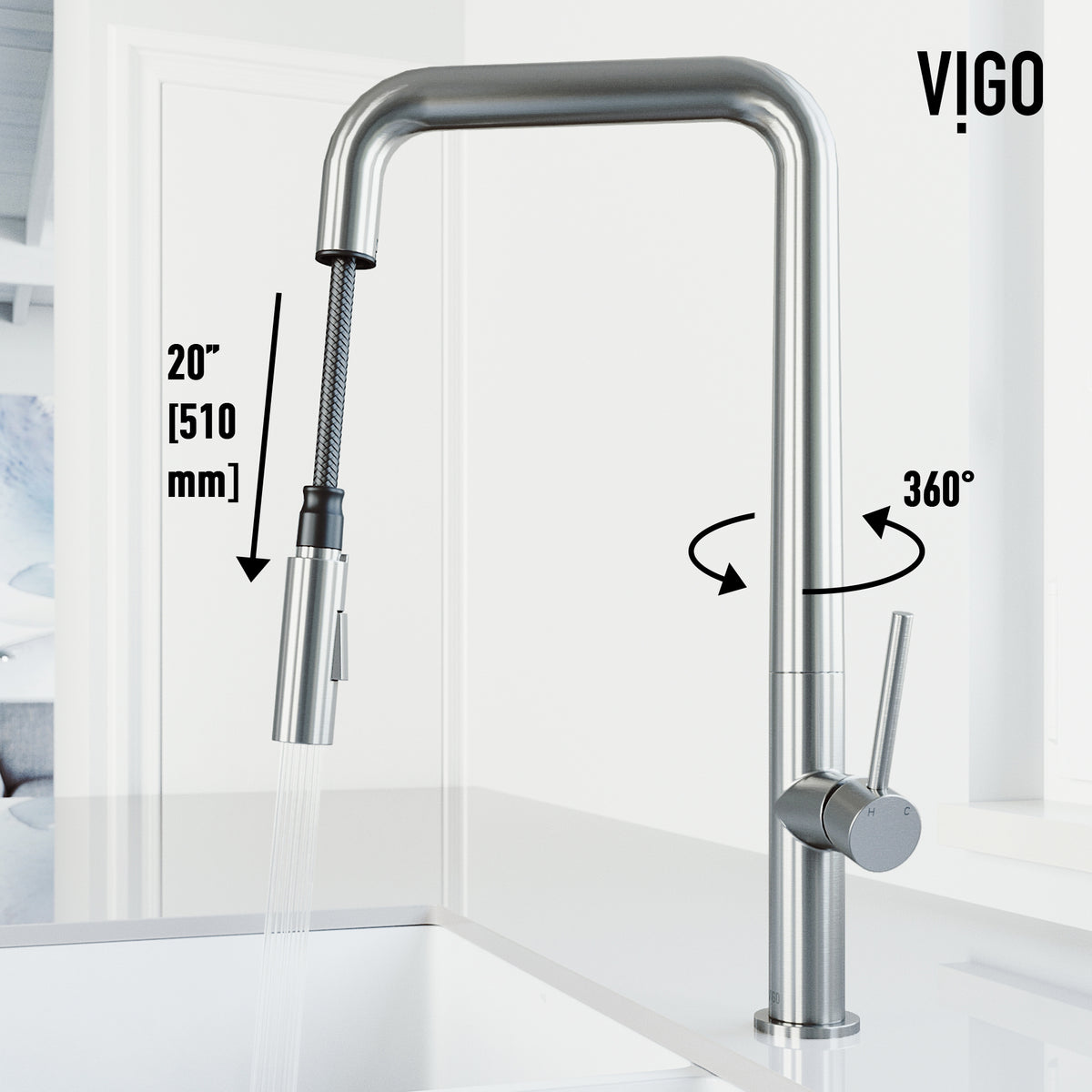 Parsons Single Handle Pull-Down Sprayer Kitchen Faucet