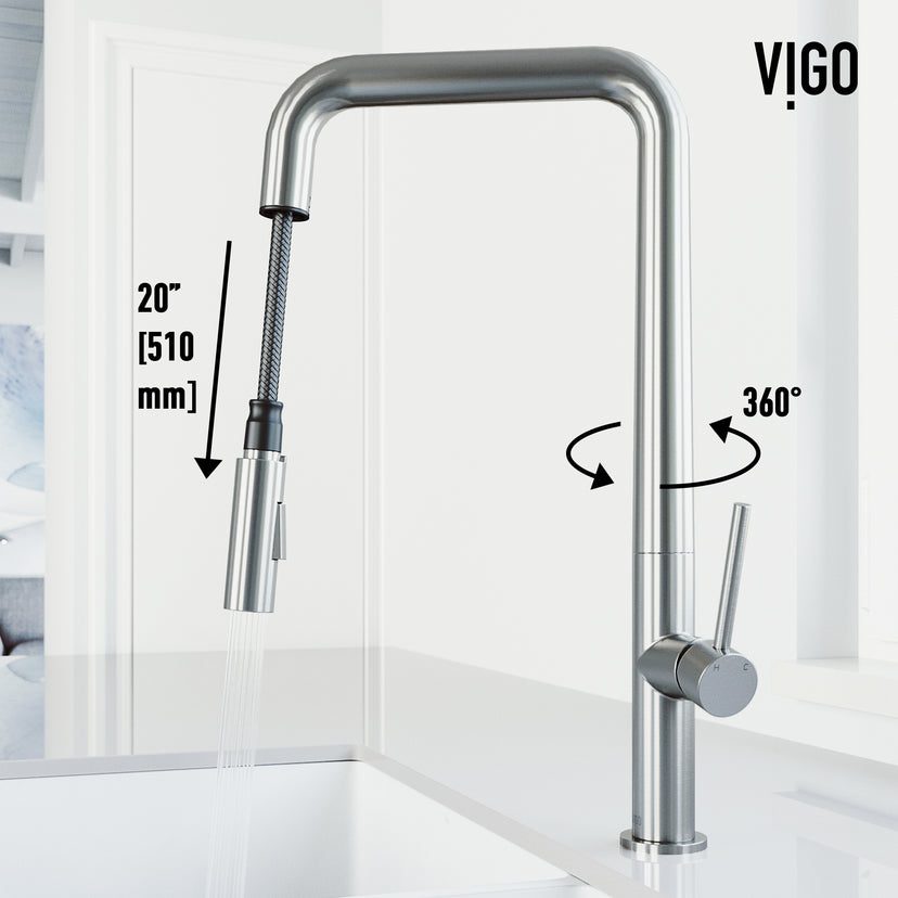 Parsons Single Handle Pull-Down Sprayer Kitchen Faucet