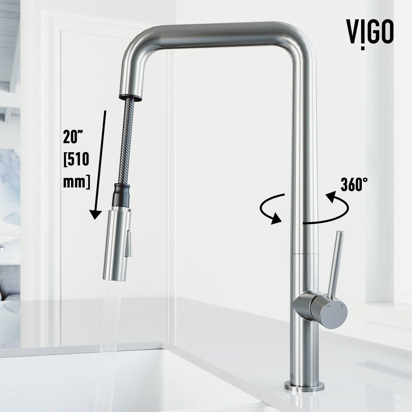 Deck-mounted kitchen faucet with lever handle and spot-resistant surface
