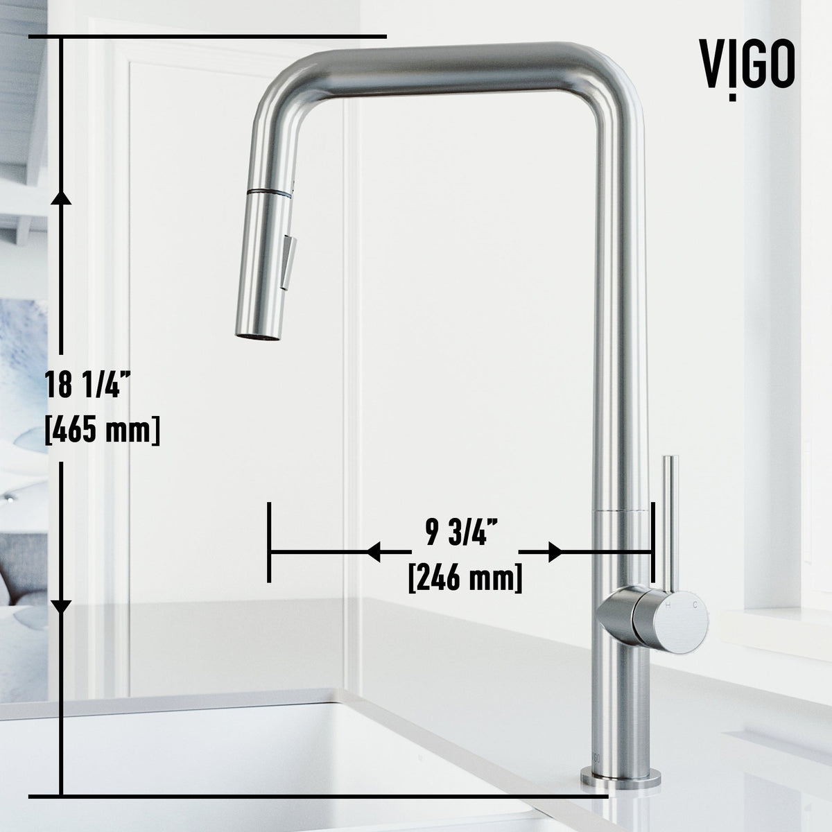 Kitchen faucet with high-arc spout and stainless steel finish, water-efficient design