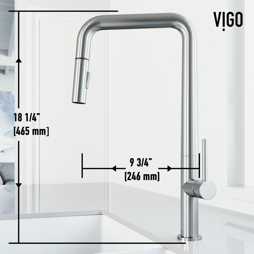 Kitchen faucet with high-arc spout and stainless steel finish, water-efficient design