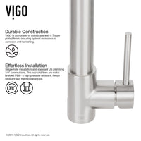 Laurelton Single Handle Pull-Down Sprayer Kitchen Faucet Set with Soap Dispenser in Stainless Steel