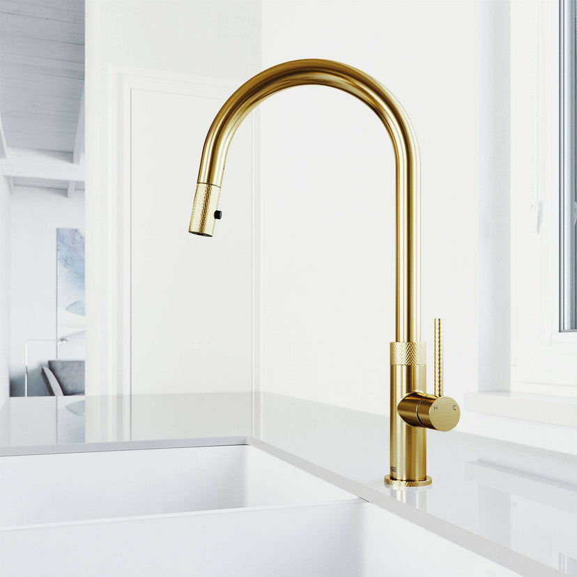 Pull-down kitchen faucet with dual-mode sprayer and compression connection