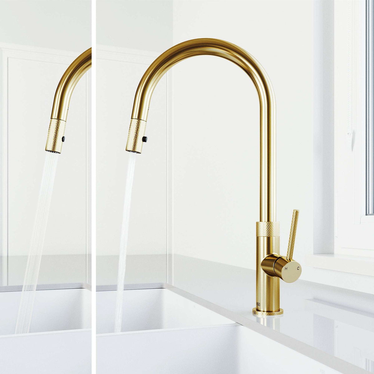 Single handle kitchen faucet featuring ceramic disc cartridge and lever handle