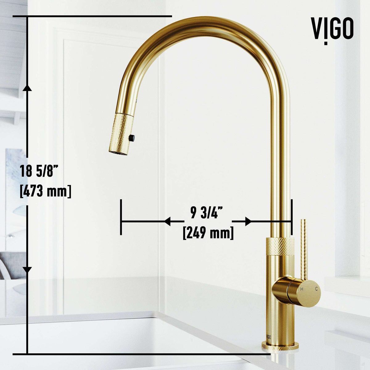 Deck-mounted faucet with gooseneck spout and included mounting materials