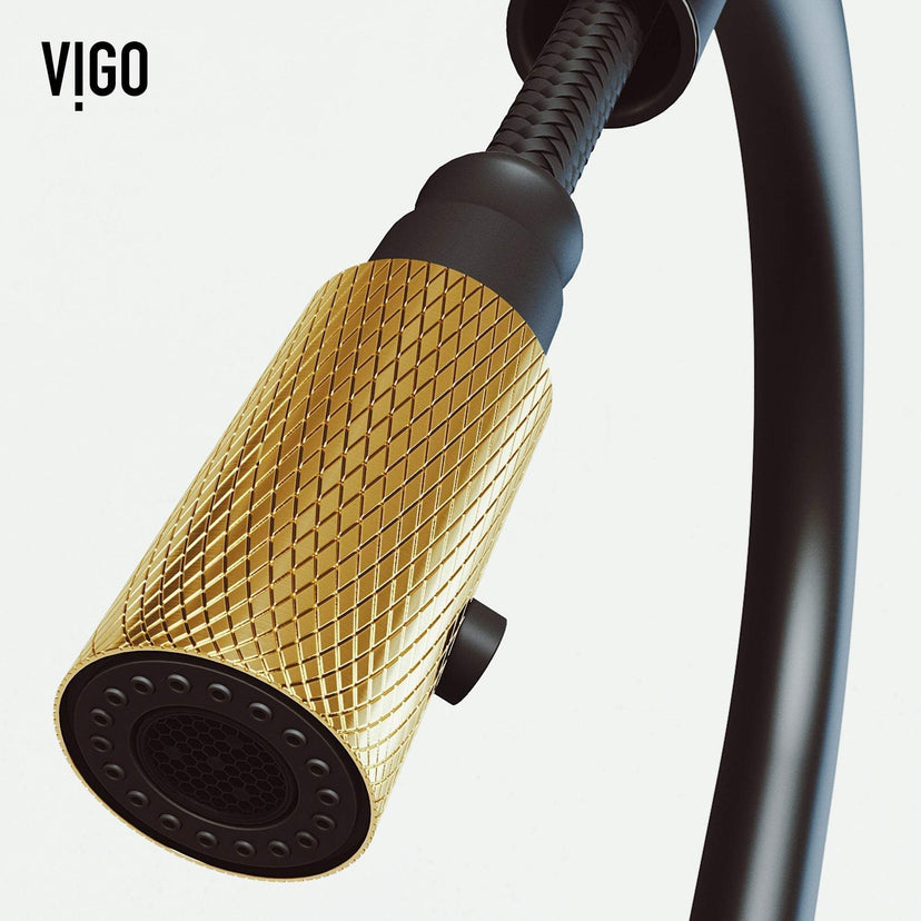 Deck-mounted kitchen faucet with ceramic disc cartridge and pull-down sprayer