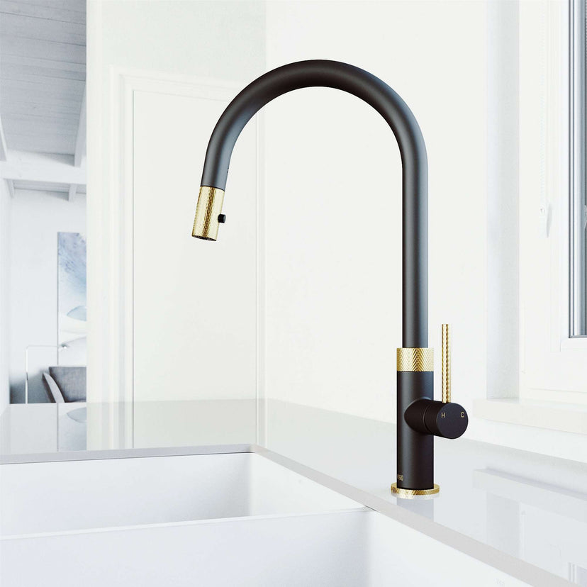 Pull-down kitchen faucet with dual-mode sprayer and compression connection