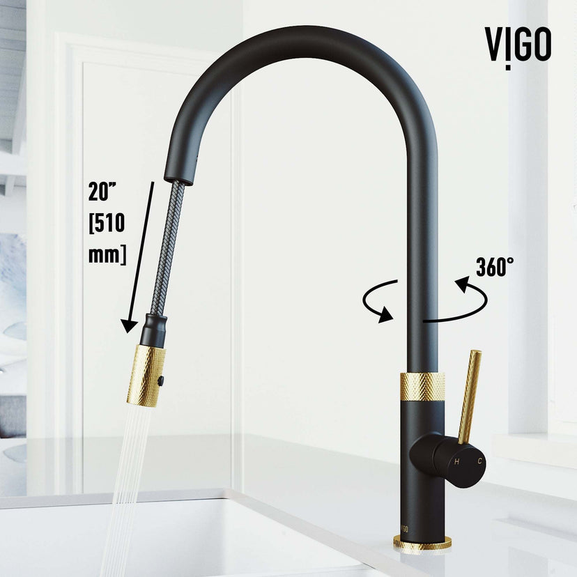 Contemporary kitchen faucet with pull-down spray and deck mount installation