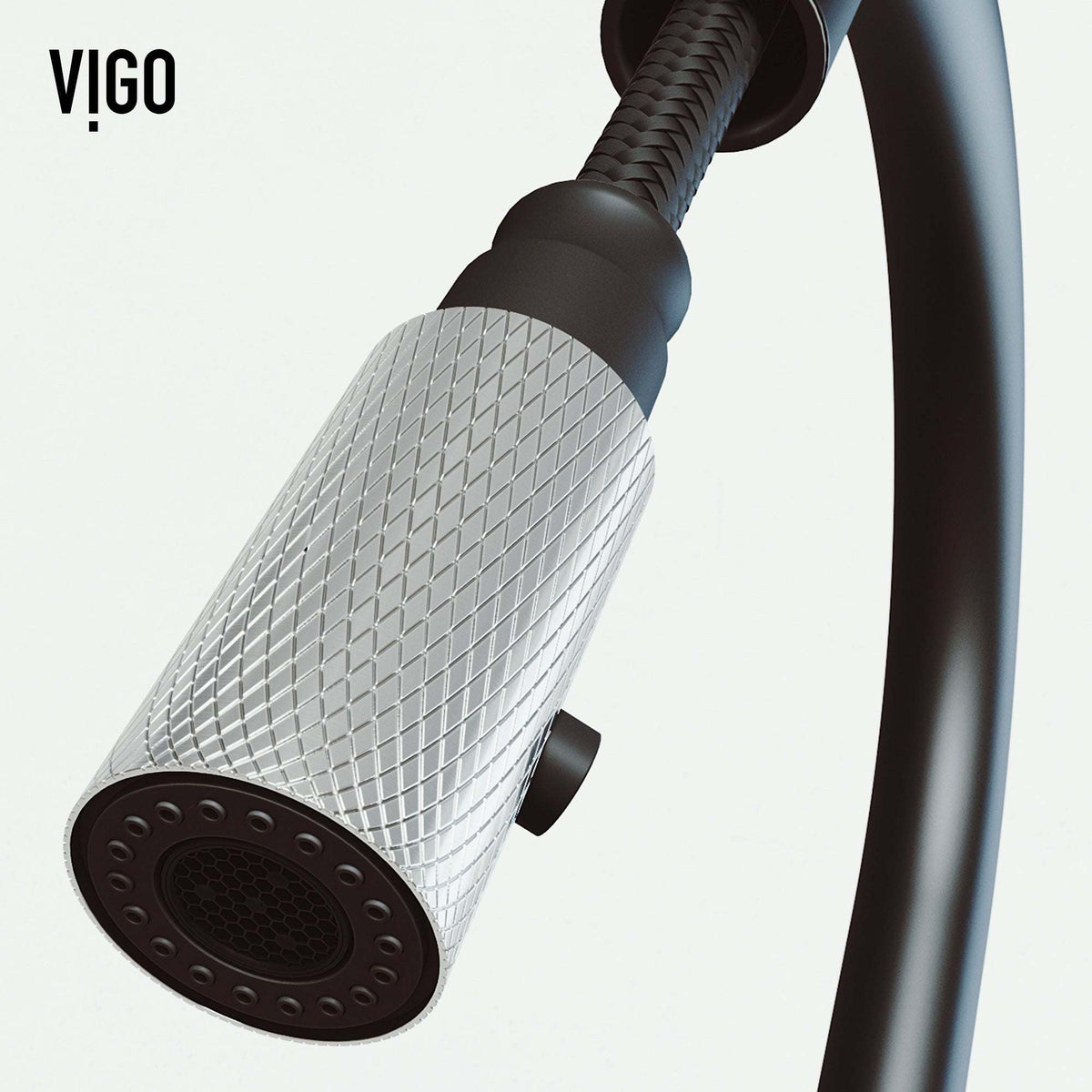 Deck-mounted kitchen faucet with ceramic disc cartridge and pull-down sprayer