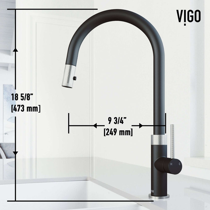 Deck-mounted faucet with gooseneck spout and included mounting materials