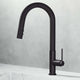 VIGO Hart Hexad stainless steel pull-down kitchen faucet with high-arc spout and hexagonal design