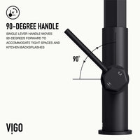VIGO Hart Hexad pull-down kitchen faucet in stainless steel with high-arc spout and hexagonal design