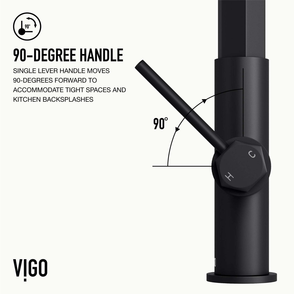 VIGO Hart Hexad pull-down kitchen faucet in stainless steel with high-arc spout and hexagonal design