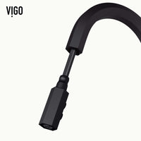 Modern stainless steel pull-down kitchen faucet with hexagonal design and high-arc spout