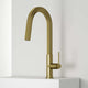 VIGO Hart Pull-Down Kitchen Faucet in stainless steel with hexagonal design and high-arc spout