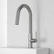 VIGO Hart Hexad stainless steel pull-down kitchen faucet with hexagonal design and high-arc spout
