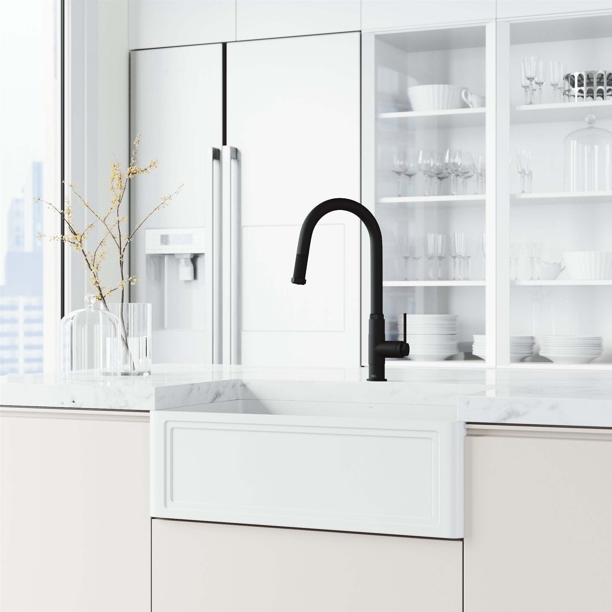 Hart 18 in. H Hexad Pull-Down Kitchen Faucet – VIGO