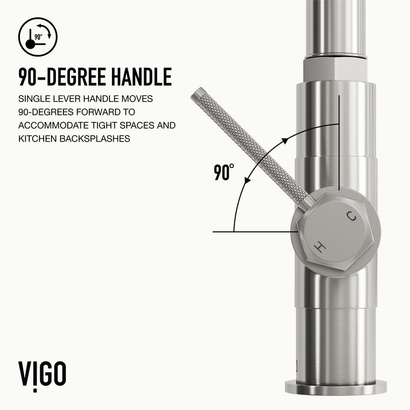 Sleek stainless steel Hart pull-down kitchen faucet with high-arc spout and hexagonal design
