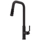 VIGO Hart Angular stainless steel pull-down kitchen faucet with high-arc spout and hexagonal accents