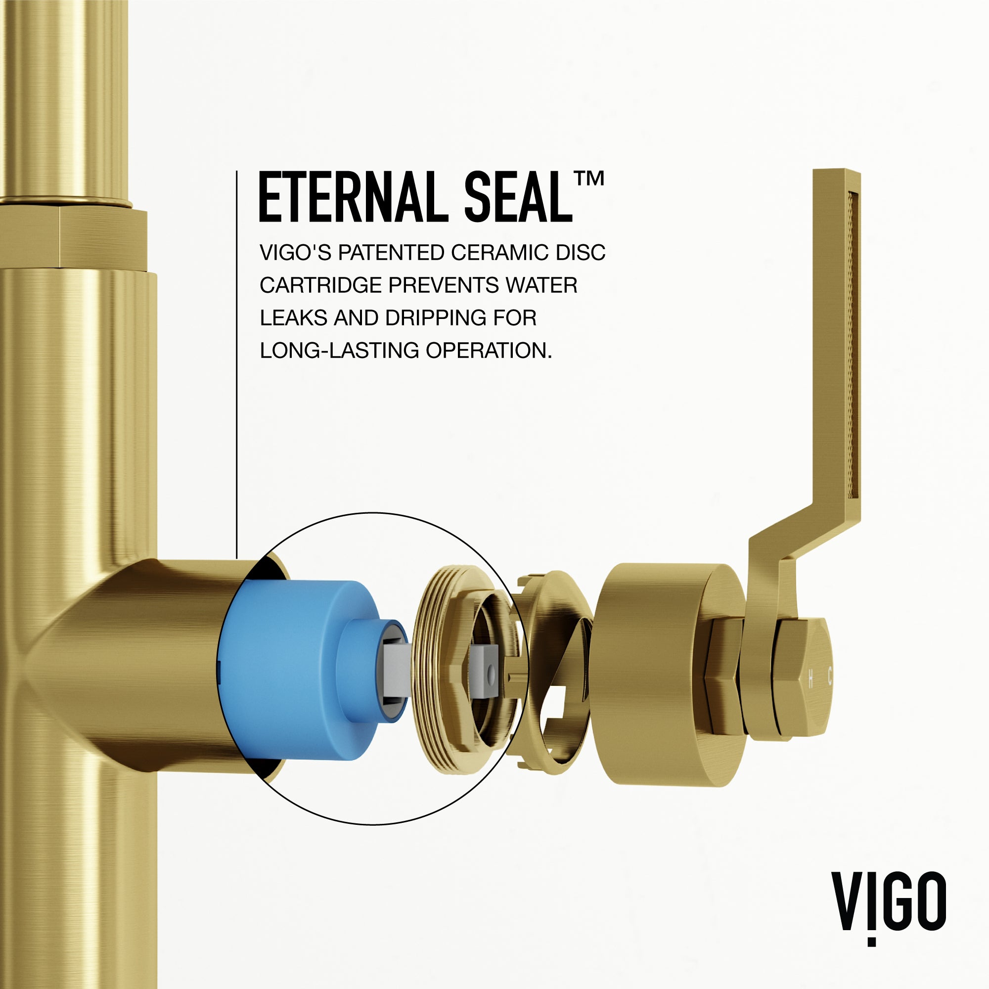 Kitchen faucet with 360-degree spout swivel and secure docking in matte brushed gold