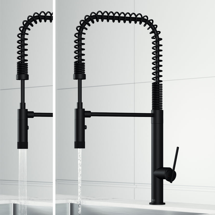 Single handle kitchen faucet featuring ceramic disk valve and compression connections