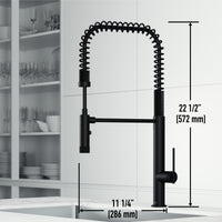 Modern kitchen faucet with lever handle, pull-down sprayer, and docking technology