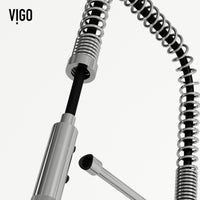 Gooseneck kitchen faucet in stainless steel with included supply lines