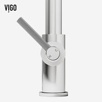 Modern deck-mounted kitchen faucet with ceramic disc cartridge and 360-degree swivel spout