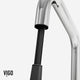 High-arc gooseneck kitchen faucet with lever handle and included supply lines