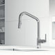 Deck mount kitchen faucet with dual-mode sprayer and compression connections