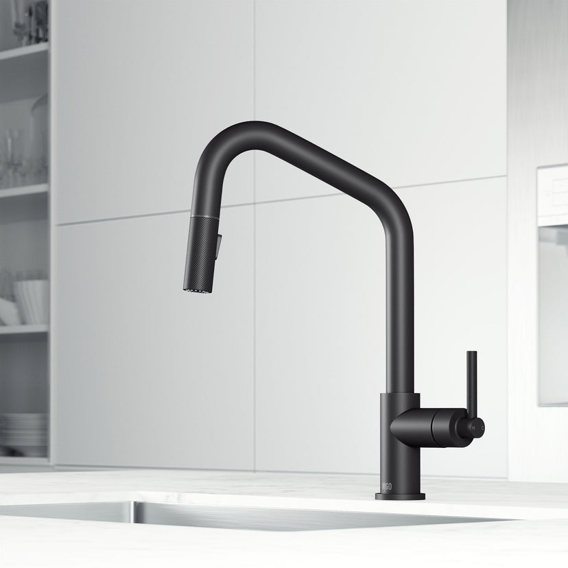 Deck mount kitchen faucet with dual-mode sprayer and compression connections