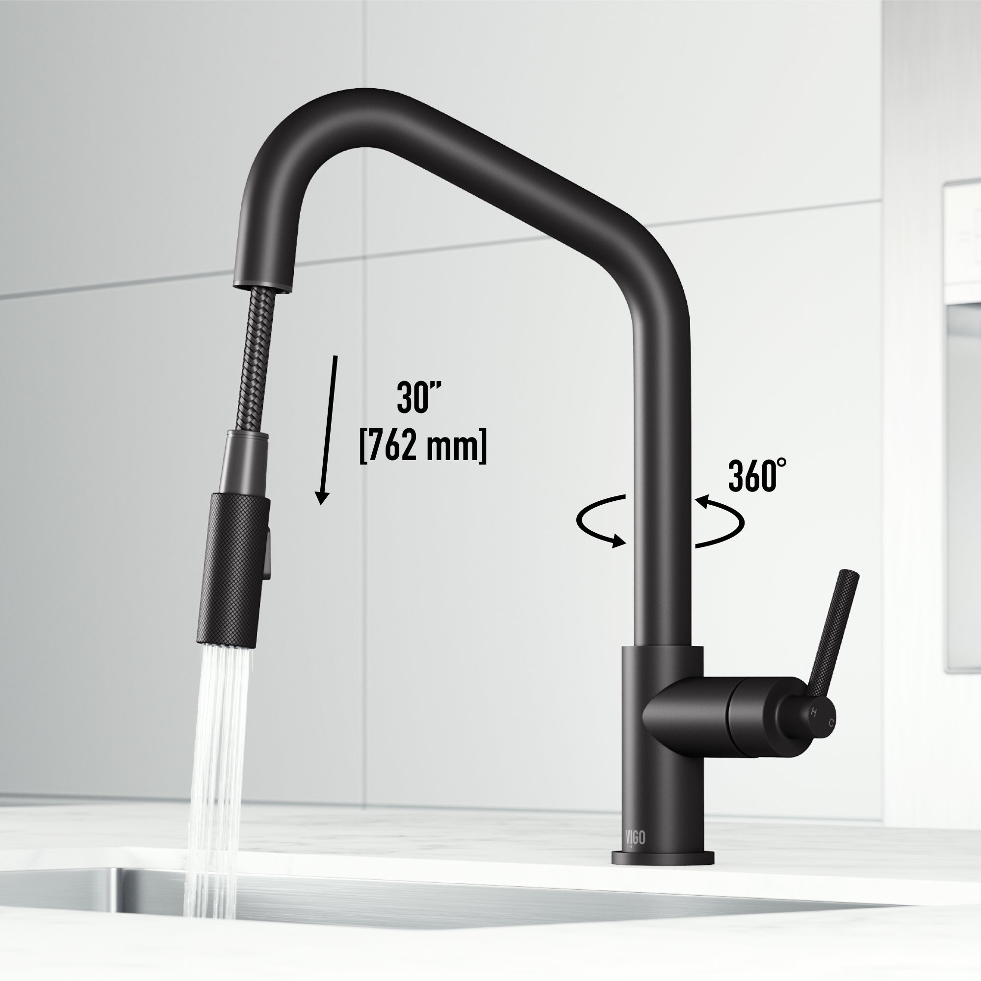 Utopia 15 in. H Pull-Down Kitchen Faucet – vigoindustries