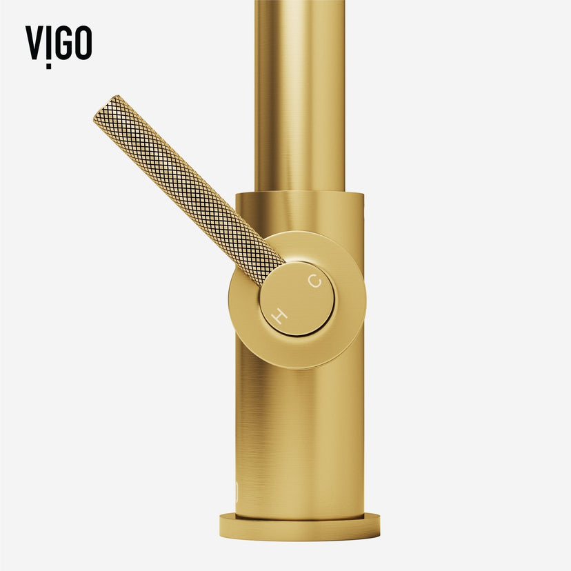 Modern deck-mounted faucet with ceramic disc cartridge and 360-degree swivel spout