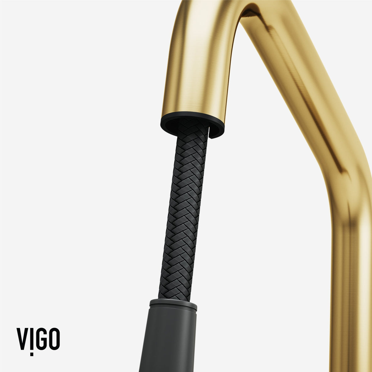 High-arc gooseneck kitchen faucet with lever handle and included supply lines