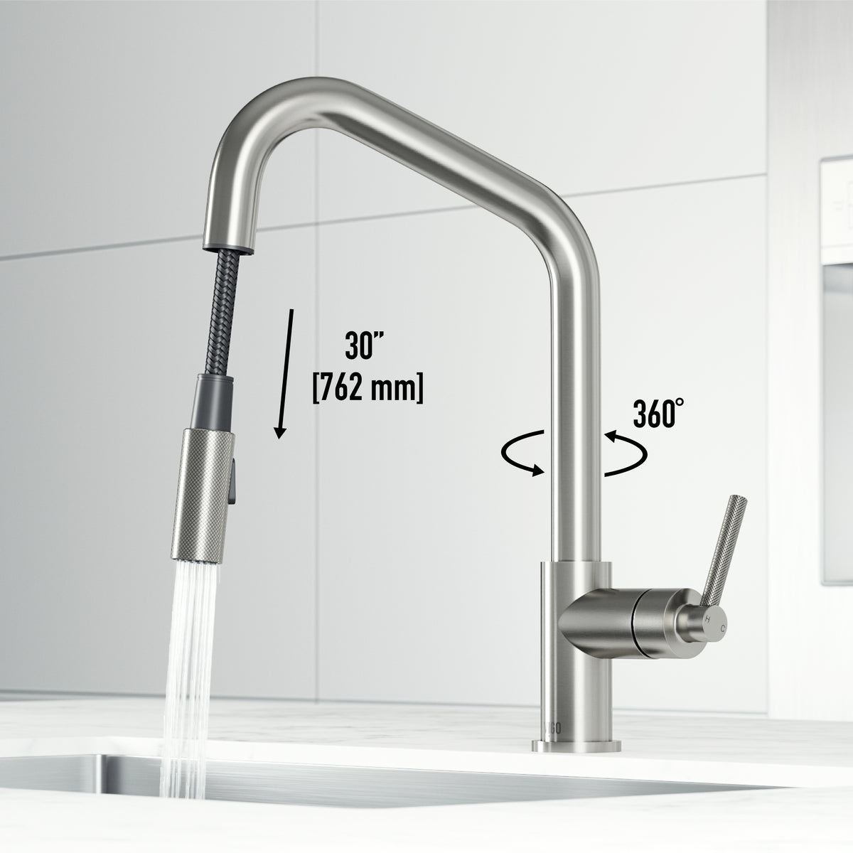 Utopia Pull-Down Spray Kitchen Faucet