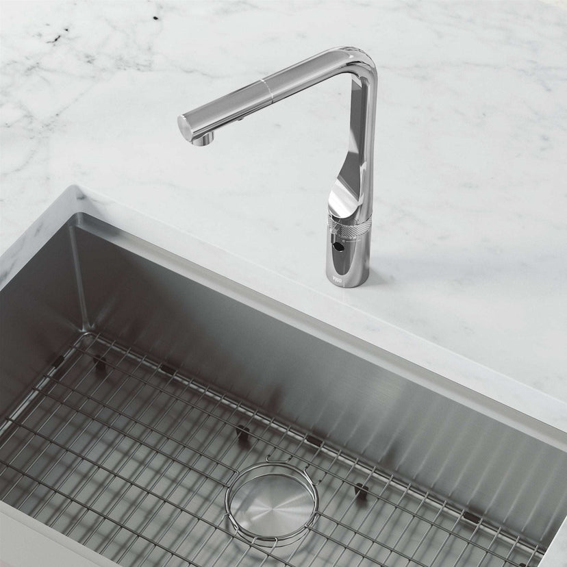 VIGO Jewel Touchless Kitchen Faucet in chrome with motion sensor and pull-out hose