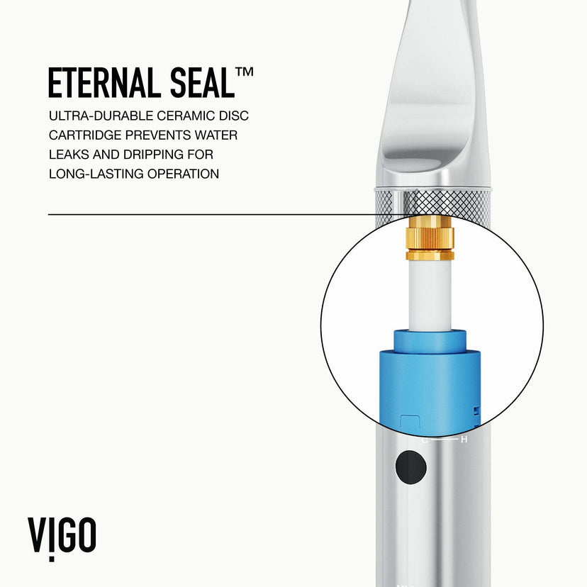 VIGO Jewel Touchless Kitchen Faucet in chrome with motion sensor and pull-out hose