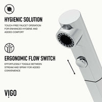 Jewel Touchless Kitchen Faucet in chrome with motion sensor and pull-out hose