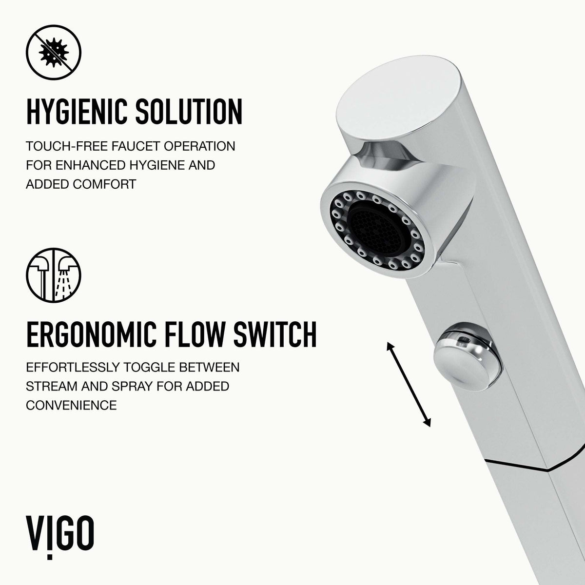Jewel Touchless Kitchen Faucet in chrome with motion sensor and pull-out hose