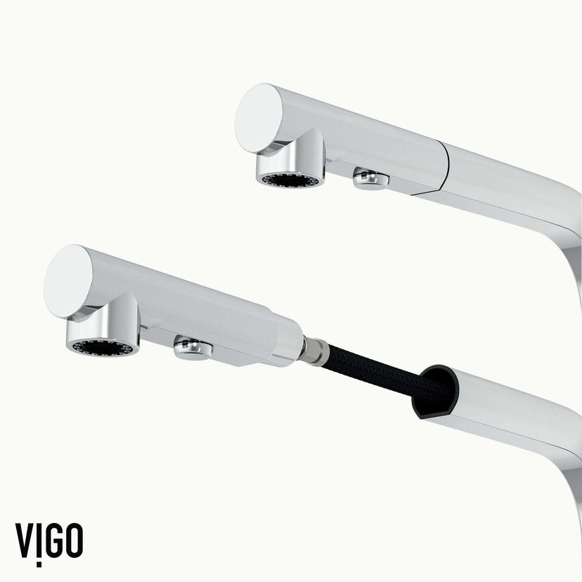 VIGO Jewel Touchless Kitchen Faucet in chrome with motion sensor and pull-out hose