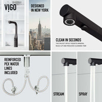 VIGO Jewel Touchless Kitchen Faucet in chrome with motion sensor and extendable hose