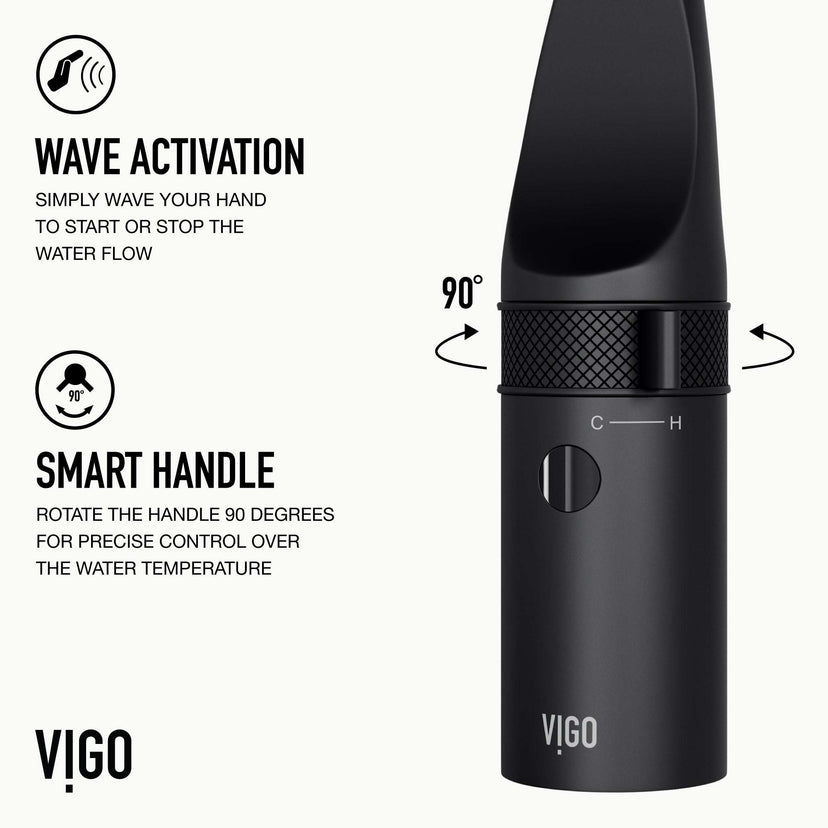 VIGO Jewel Touchless Kitchen Faucet in Chrome with motion sensor, extendable hose, and dual-action sprayer