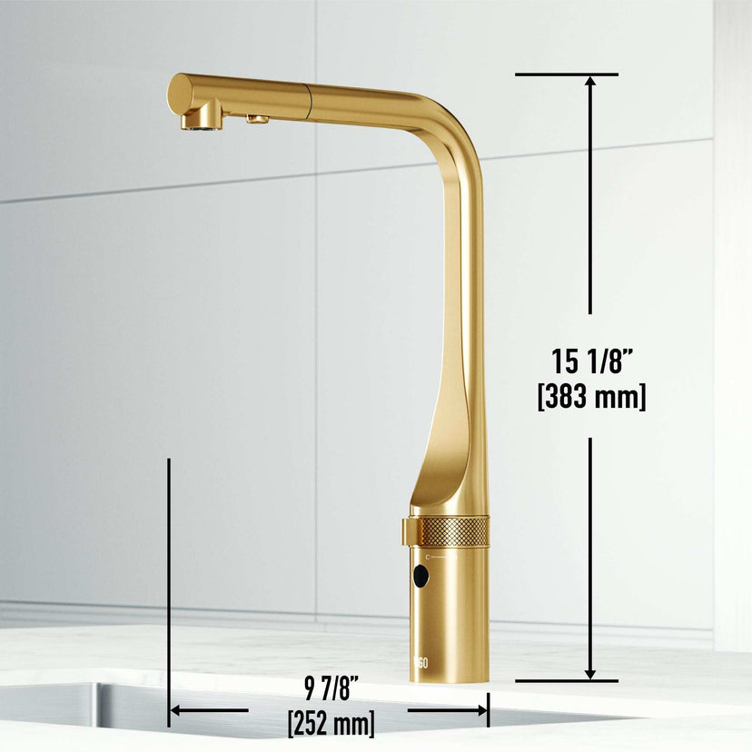 VIGO Jewel Touchless Kitchen Faucet in chrome with motion sensor and pull-out hose