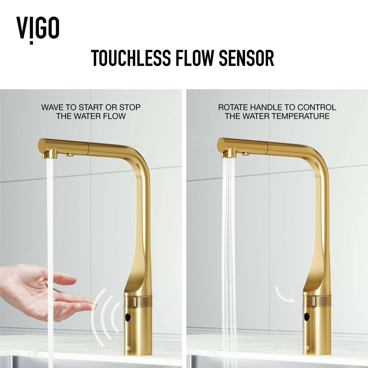 Jewel Touchless Kitchen Faucet in chrome with motion sensor and pull-out hose