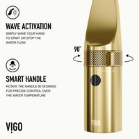 VIGO Jewel Touchless Kitchen Faucet in chrome with motion sensor and extendable pull-out hose
