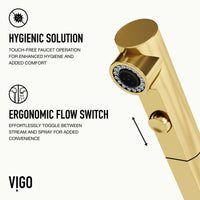 VIGO Jewel Touchless Kitchen Faucet in chrome with motion sensor and pull-out hose