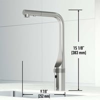 Jewel Touchless Kitchen Faucet in chrome with motion sensor and pull-out hose for modern kitchens