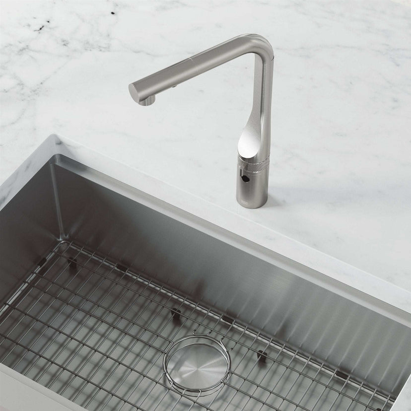 VIGO Jewel Touchless Kitchen Faucet in chrome with motion sensor and extendable pull-out hose